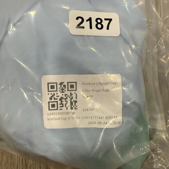 Halara Y2K Girly Adjustable Strap Ruffle Angel Falls Blue Tank Top Medium - Picture 3 of 3